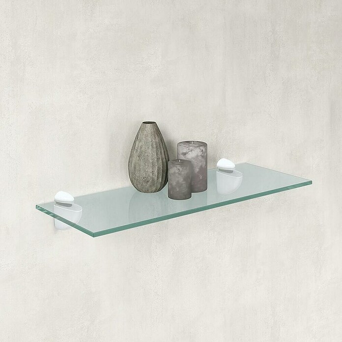 Rei Soporte de pared para estantes (Carga soportada: 25 kg, Apto para: Estantes, Blanco, 1 ud.)