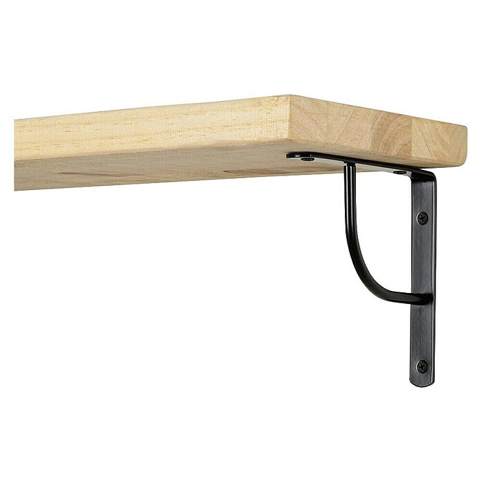 Rei Escuadra de soporte (L x An x Al: 15 x 15 x 2 cm, Carga soportada: 20 kg, Acero, Negro)