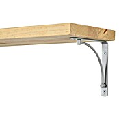 Rei Escuadra de soporte (L x An x Al: 15 x 15 x 2 cm, Carga soportada: 20 kg, Acero, Plateado)