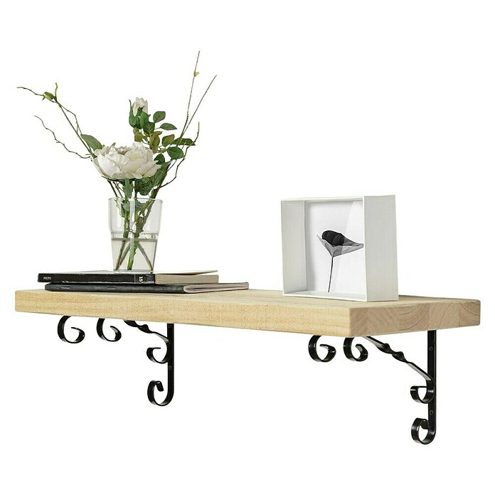 Rei Escuadra de soporte (L x An x Al: 13 x 18 x 1,2 cm, Carga soportada: 25 kg, Acero, Negro)