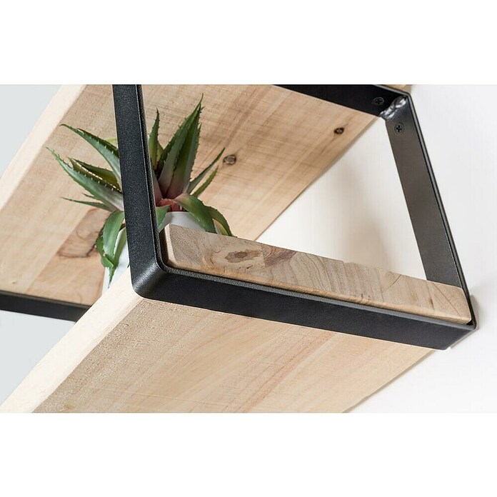 Rei Escuadra de pared recta (L x An x Al: 261 x 211 x 30 mm, Carga soportada: 30 kg, Negro) | BAUHAUS