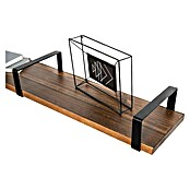 Rei Escuadra de pared recta (L x An x Al: 211 x 106 x 30 mm, Carga soportada: 30 kg, Negro) | BAUHAUS