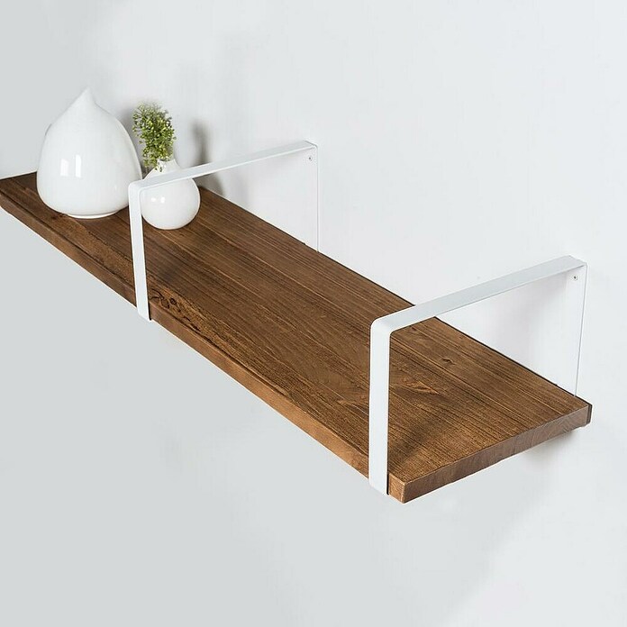 Rei Escuadra de pared recta (L x An x Al: 311 x 211 x 30 mm, Carga soportada: 30 kg, Blanco) | BAUHAUS