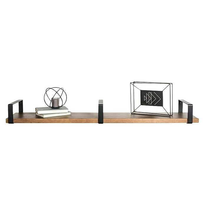 Rei Escuadra de pared recta (L x An x Al: 261 x 126 x 30 mm, Carga soportada: 30 kg, Negro) | BAUHAUS
