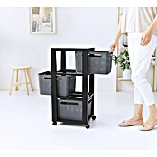 Rotho Aufbewahrungsbox Brisen mit Tower (L x B x H: 366 x 296 x 770 mm, Kunststoff, Anthrazit) | BAUHAUS