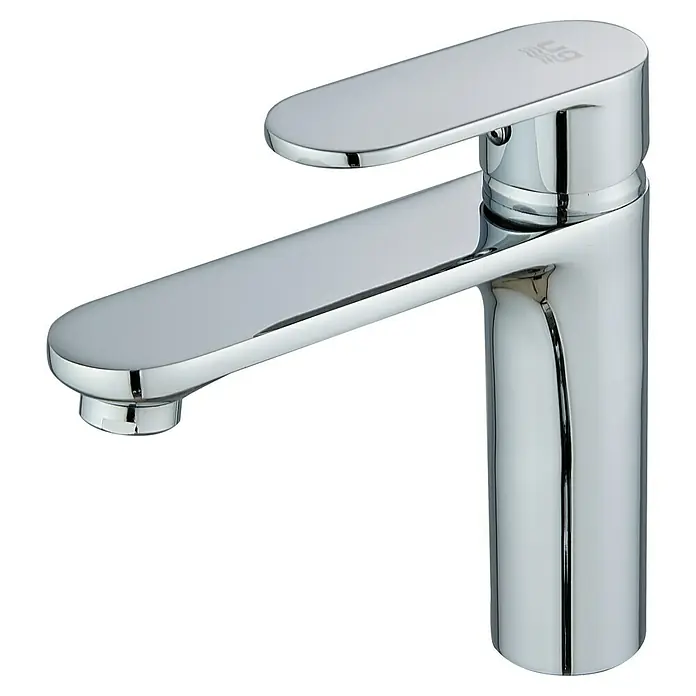 Universal de Grifería Tarim Grifo de lavabo - Cromo, Brillante - Grifo mezclador monomando brillante para el baño. El grifo cromado es elegante y moderno.