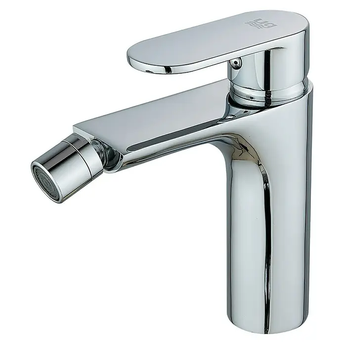 Universal de Grifería Tarim Grifo monomando de bidé - Cromo, Resplandeciente - Grifo de bidé cromado brillante con un diseño moderno y una regulación precisa del chorro de agua para una limpieza higiénica.