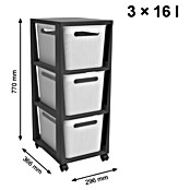 Rotho Aufbewahrungsbox Brisen mit Tower (L x B x H: 366 x 296 x 770 mm, Kunststoff, Weiß) | BAUHAUS