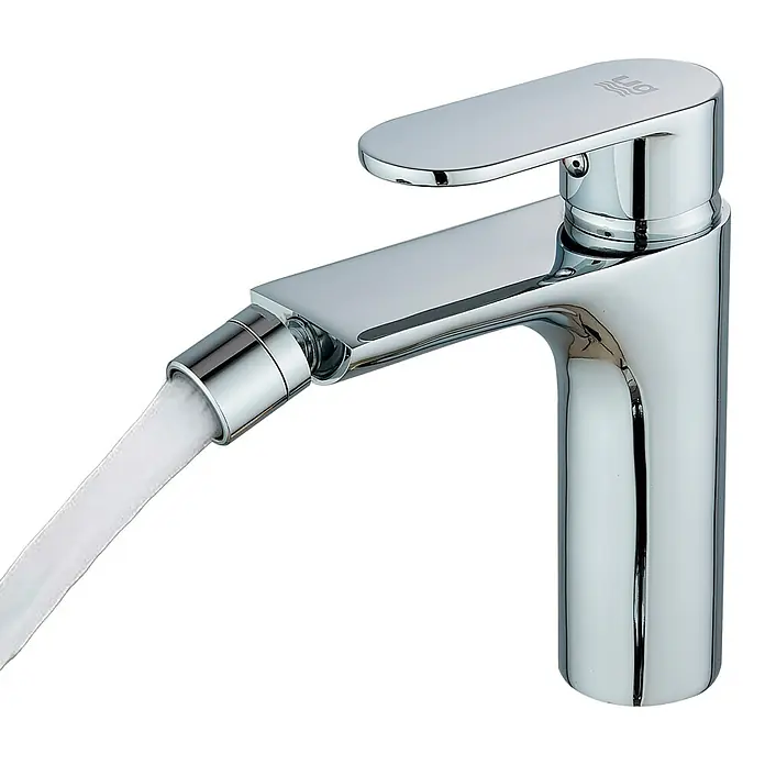 Universal de Grifería Tarim Grifo monomando de bidé - Cromo, Resplandeciente - Moderno grifo cromado con agua corriente. Diseño elegante para baño y cocina.
