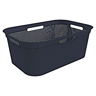 Rotho Wäschekorb Brisen (L x B x H: 596 x 396 x 232 mm, Nachtblau, 41 l, Kunststoff)