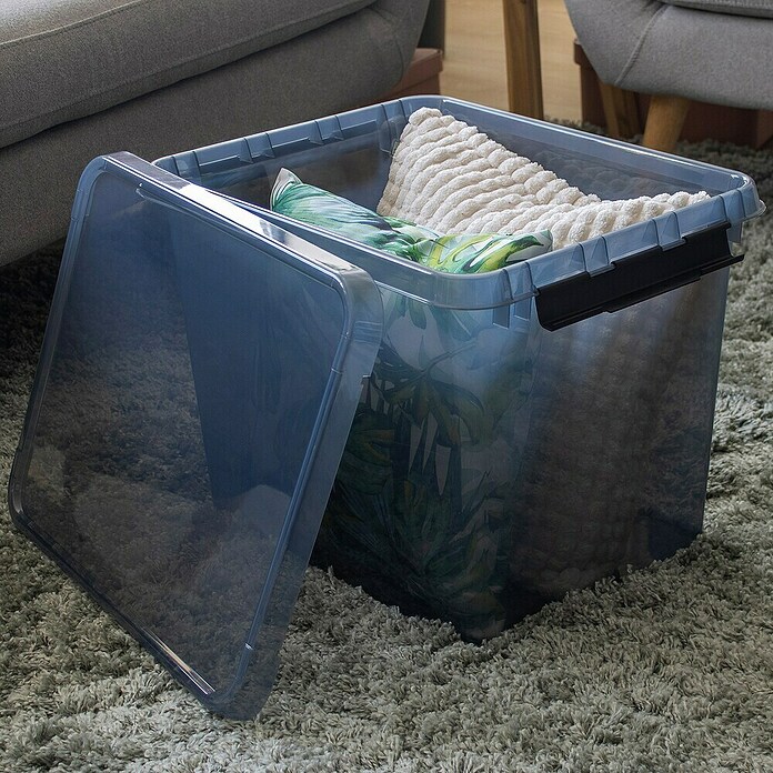 Sunware Opbergbox Comfort Line (l x b x h: 50 x 40 x 38 cm, Transparant grijs, Kunststof) | BAUHAUS