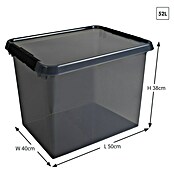 Set Van 8x Stuks Opbergboxen/opbergmanden 24 Liter Kunststof Antraciet En Wit