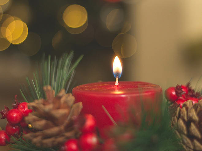 Adventkranz Kerzen