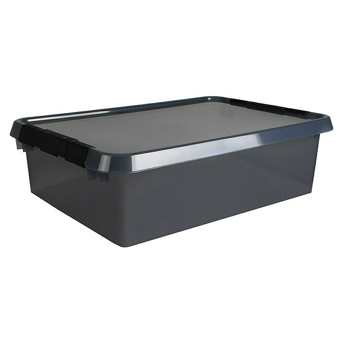 Sunware Opbergbox Comfort Line (l x b x h: 60 x 40 x 18 cm, Transparant grijs, Kunststof) | BAUHAUS