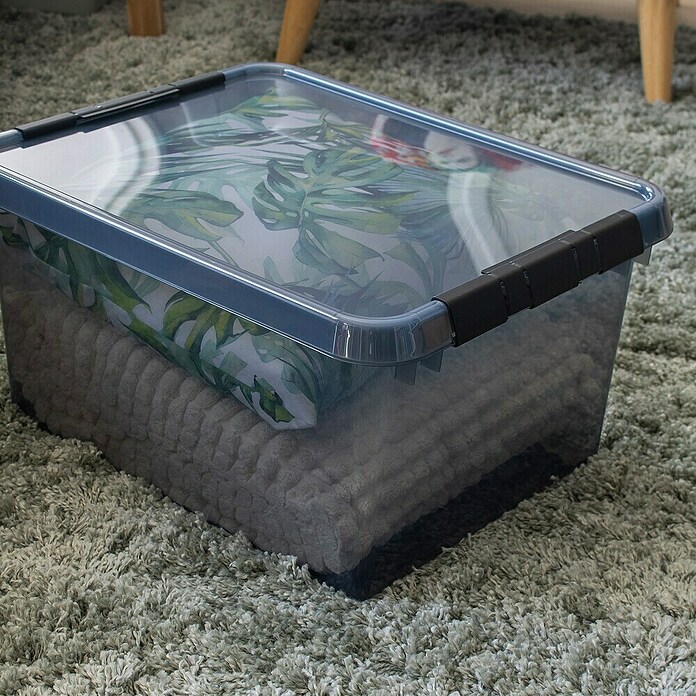 Sunware Opbergbox Comfort Line (l x b x h: 50 x 40 x 26 cm, Transparant grijs, Kunststof) | BAUHAUS