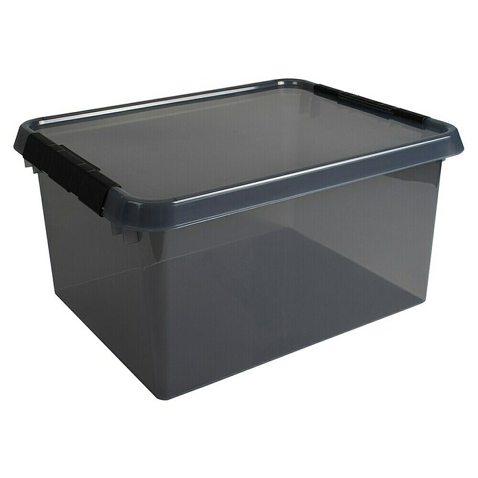 Sunware Opbergbox Comfort Line (l x b x h: 50 x 40 x 26 cm, Transparant grijs, Kunststof) | BAUHAUS