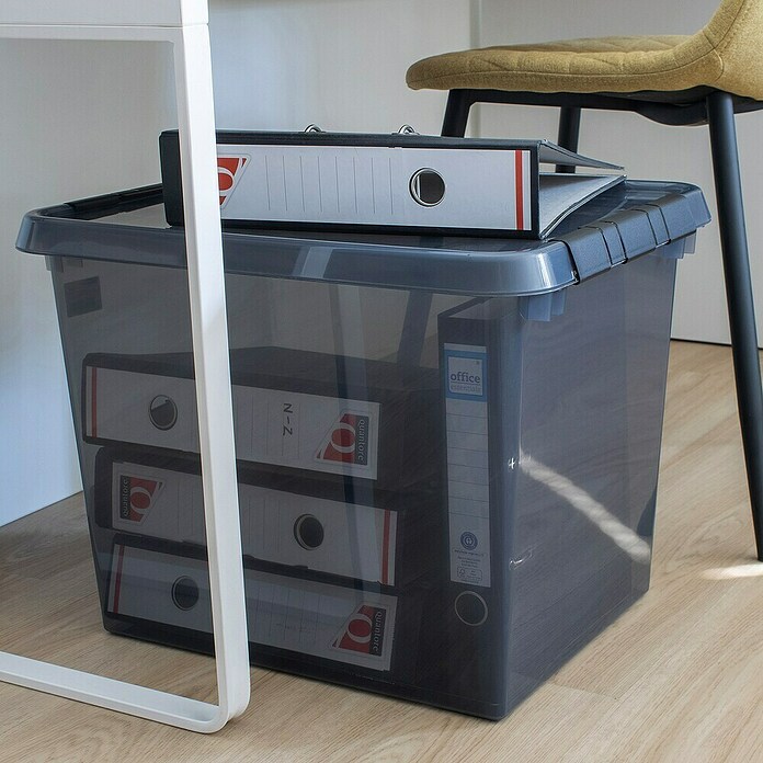 Sunware Opbergbox Comfort Line (l x b x h: 50 x 40 x 38 cm, Transparant grijs, Kunststof) | BAUHAUS