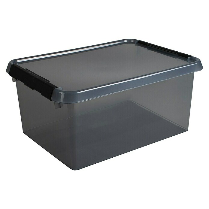 Sunware Opbergbox Comfort Line (l x b x h: 40 x 30 x 18 cm, Transparant grijs, Kunststof) | BAUHAUS