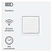 KlikAanKlikUit Draadloze wandschakelaar AWST-8900 (l x b x h: 8 x 8 x 1,7 cm, Reikwijdte detectiebereik: 30 m) | BAUHAUS
