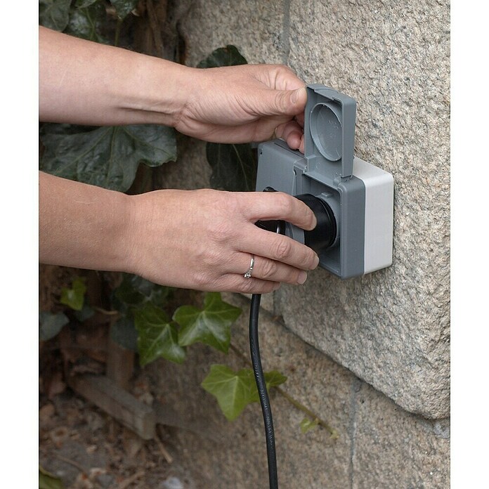 Smart stopcontact (IP44, Zwart) | BAUHAUS