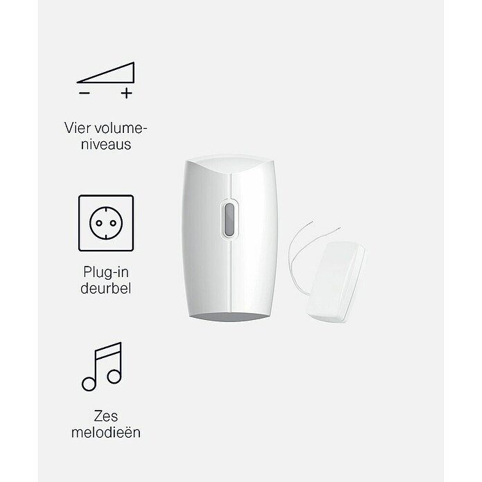 Draadloze deurbelset (Passend bij: Smart Bridge/Internet Control Station ICS-2000, Start-line ontvangers, Start-line zenders, Reikwijdte: 30 m) | BAUHAUS