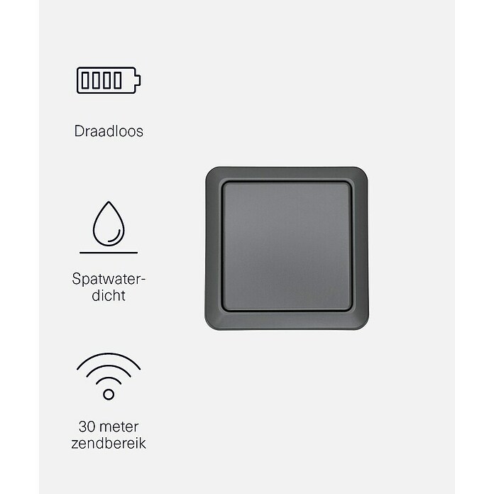 KlikAanKlikUit Waterdichte behuizing (l x b x h: 2,1 x 8 x 8 cm, Passend bij: Smart Bridge / Internet Control Station ICS-2000, Start-line ontvangers) | BAUHAUS