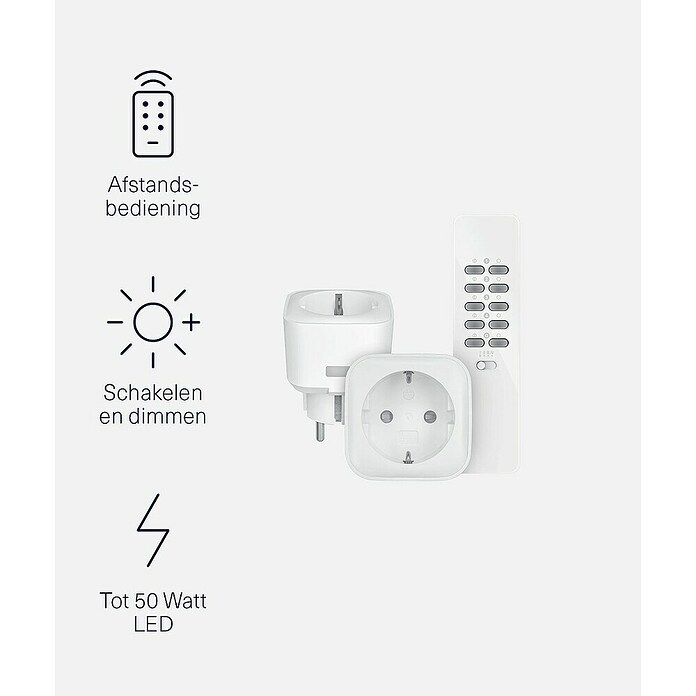 KlikAanKlikUit Smart stopcontact Set (Wit) | BAUHAUS