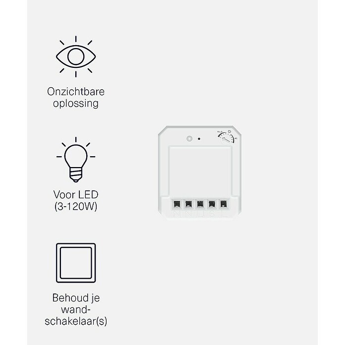 Draadloze stroomschakelaar (Passend bij: Smart Bridge / Internet Control Station ICS-2000, Start-line zenders, l x b x h: 1,5 x 4 x 4,5 cm) | BAUHAUS