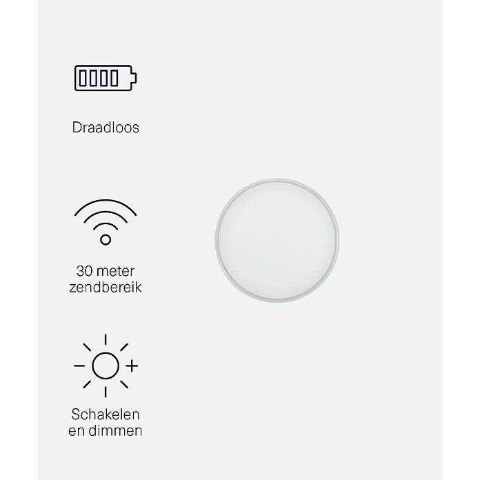 KlikAanKlikUit Afstandsbediening (Passend bij: Smart Bridge/Internet Control Station ICS-2000, Start-line ontvangers, Wit) | BAUHAUS