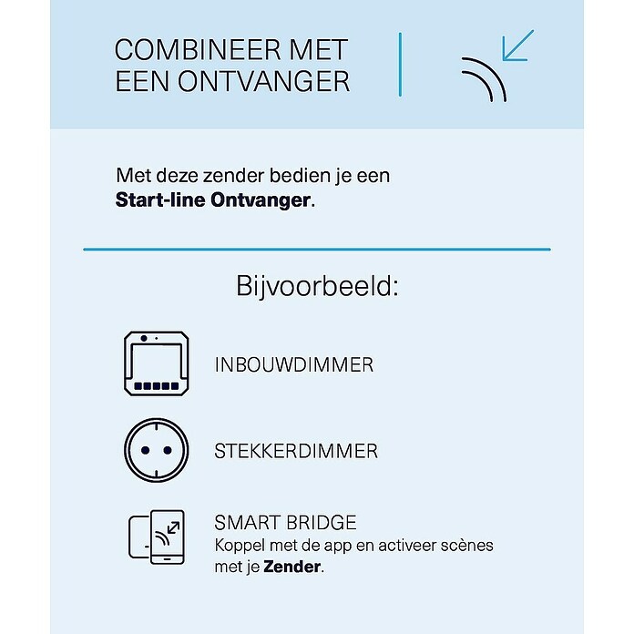 KlikAanKlikUit Draadloze dimmer Draaiknop AWRT-1000 (Reikwijdte: 30 m, Passend bij: Smart Bridge / Internet Control Station ICS-2000, Start-line ontvangers) | BAUHAUS