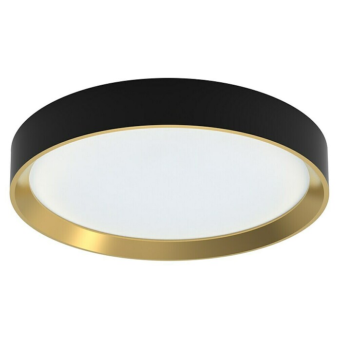 Philips Plafón LED redondo Hanno SceneSwitch (24 W, Ø x Al: 38,4 x 7 cm, Negro/Oro, Blanco cálido) | BAUHAUS