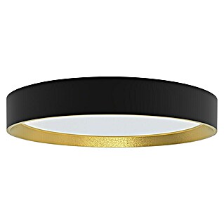 Philips Plafón LED redondo Hanno SceneSwitch (24 W, Ø x Al: 38,4 x 7 cm, Negro/Oro, Blanco cálido)