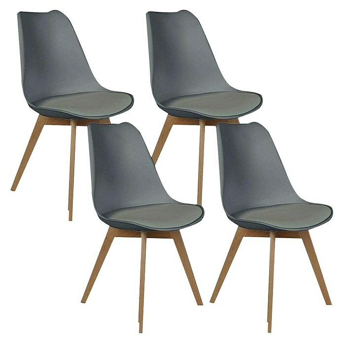 Silla Copenhague (Gris, 4 pzs.) | BAUHAUS