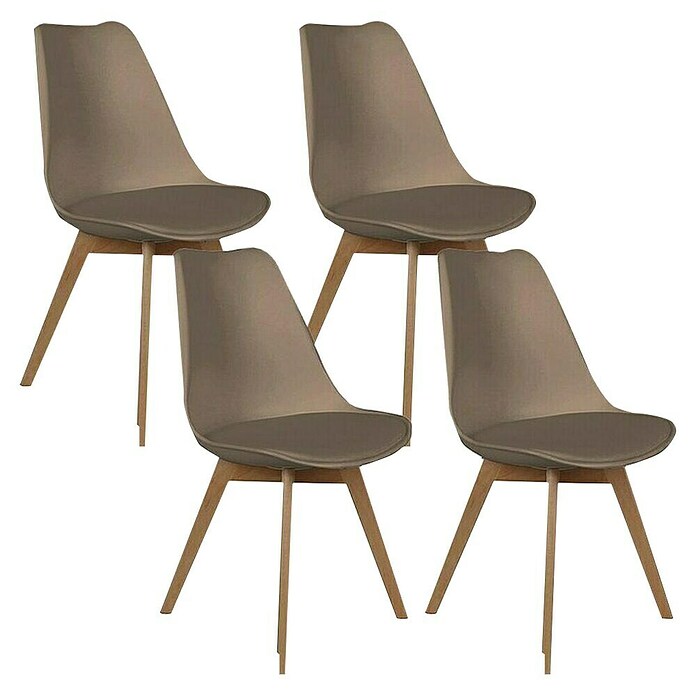 Silla Copenhague (Marrón, 4 pzs.) | BAUHAUS
