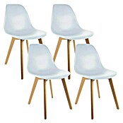 Home Deco Factory Silla Stockholm (Blanco, 4 pzs.) | BAUHAUS