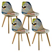 Home Deco Factory Silla Patchwork (Multicolor, 4 pzs.) | BAUHAUS