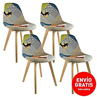 Silla Patchwork (Multicolor, 4 pzs.)