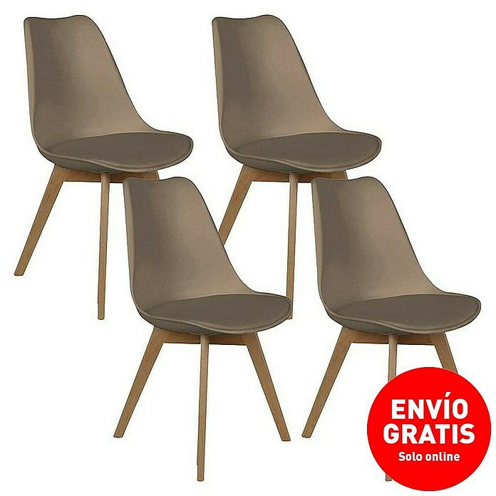 Silla Copenhague (Marrón, 4 pzs.) | BAUHAUS