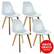 Home Deco Factory Silla Stockholm (Blanco, 4 pzs.) | BAUHAUS