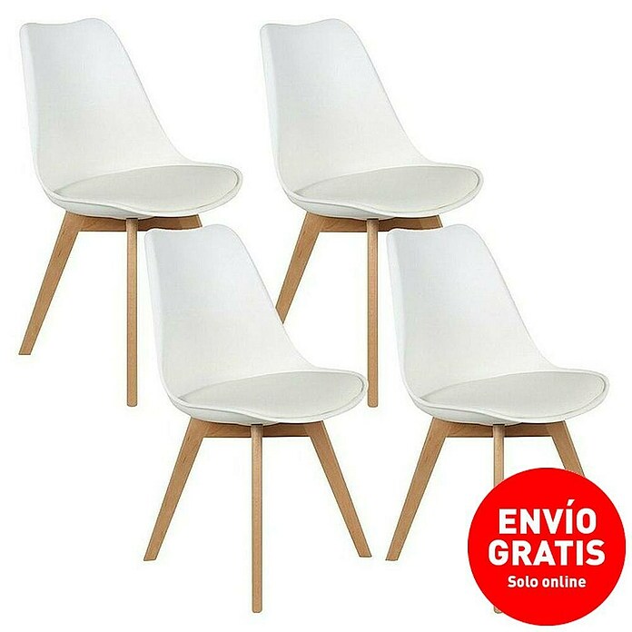Silla Copenhague (Blanco, 4 pzs.) | BAUHAUS