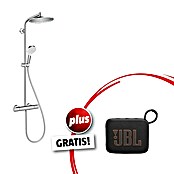 Hansgrohe Crometta Duschsystem S 240 Eco + JBL Box GRATIS (Mit Thermostatarmatur, Lochabstand: 103,4 cm, Anzahl Strahlarten: 2 Stk., Chrom) | BAUHAUS