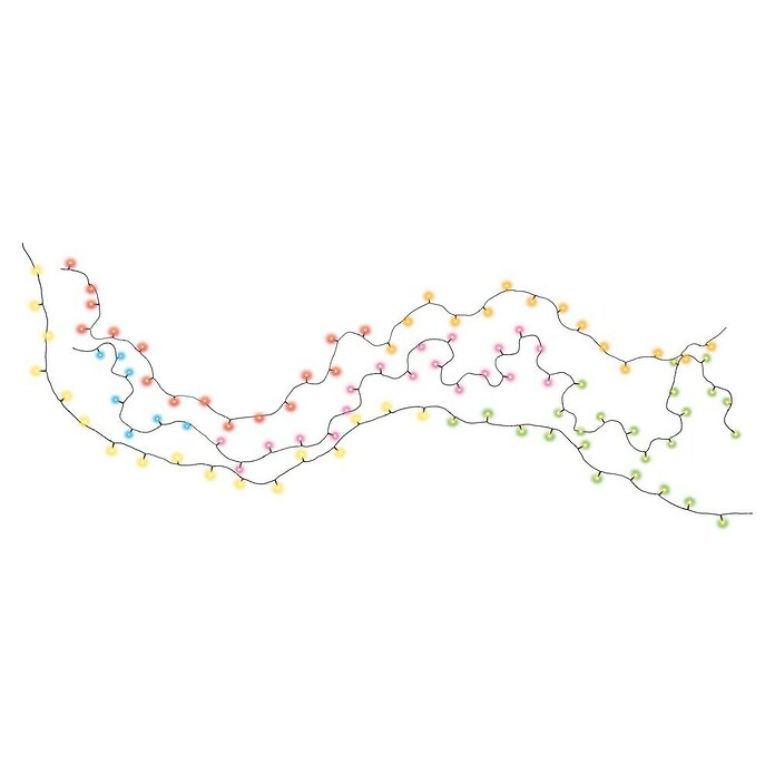 WiZ Guirnalda LED inteligente WiFi (Para interior, 20 m, Color de luz: Multicolor, 160 ud.) | BAUHAUS