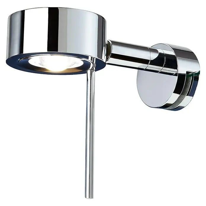 Camargue LED-Spiegelleuchte Corvi - 5 W, 230 V - Moderne Chrom-Wandleuchte mit hellem LED-Licht, ideal für Schlafzimmer oder Leseecken.