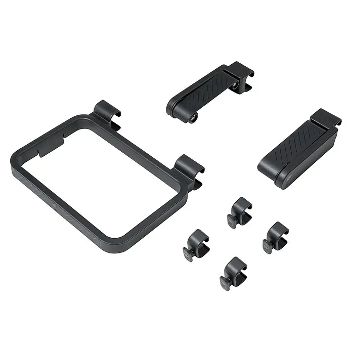 Weber Works Organizer Set - 6 -tlg., Passend für: Weber Works Leiste - Schwarze Halterung, 2 Klammern und 4 kleine Clips, die zur Befestigung von Zubehör oder Kabeln dienen. Nützliches Zubehör für Ordnung.