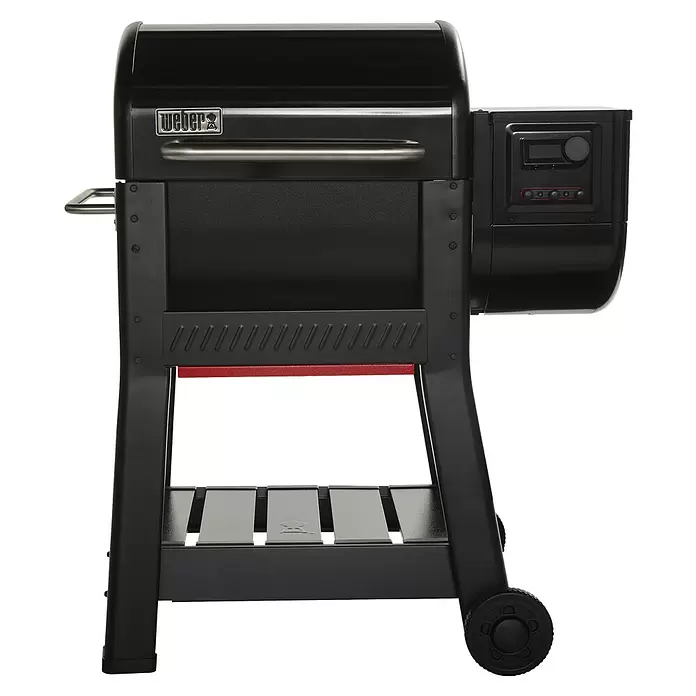 Weber Fachboden Smoque - B x T: 72,5 x 46,5 cm, Schwarz, Passend für: Weber Pelletsmoker Smoque - Schwarzer Weber Pelletgrill mit digitalem Bedienfeld und unterer Ablage.