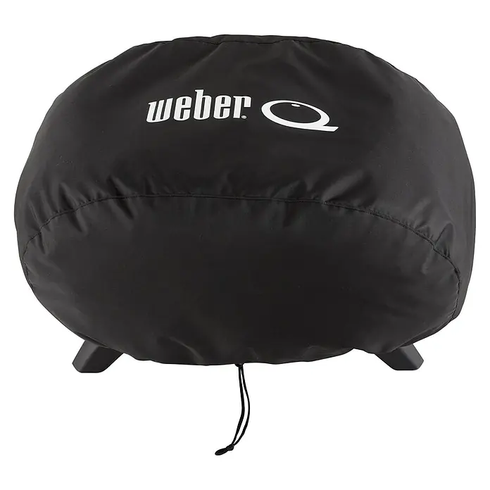 Weber Grill-Schutzhülle - Passend für: Weber Q1000N-Serie, Polyester, B x H: 67 x 35 cm - Schwarze Weber Q Grillabdeckung mit weißem "Weber Q"-Logo für optimalen Schutz vor Witterungseinflüssen und Staub, die die Lebensdauer des Grills verlängert.