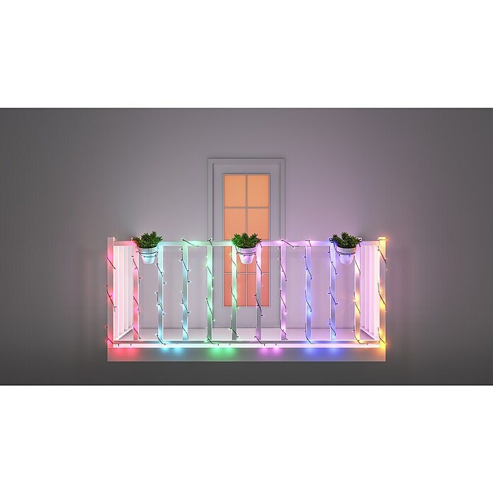 WiZ Guirnalda LED inteligente WiFi (Para interior, 20 m, Color de luz: Multicolor, 160 ud.) | BAUHAUS