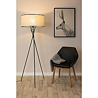 Britop Lighting Stehleuchte Hugo (25 W, Höhe: 154 cm, Schwarz, Beige, E27)