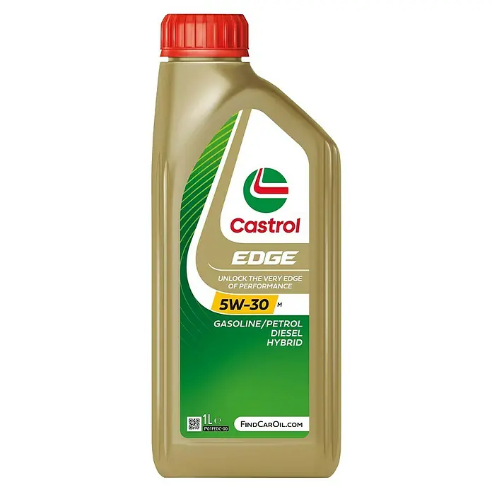 Castrol Motoröl Edge 5W-30 M - 1 l, 5W-30, C3 - Eine Flasche Castrol Edge 5W-30 Motoröl, geeignet für Benzin-, Diesel- und Hybridfahrzeuge, verspricht beste Leistung und Motorschutz.