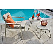 Sunfun Sarah Mesa auxiliar de jardín redonda (Ø x Al: 48 x 37,5 cm, Acero, Light greige) | BAUHAUS
